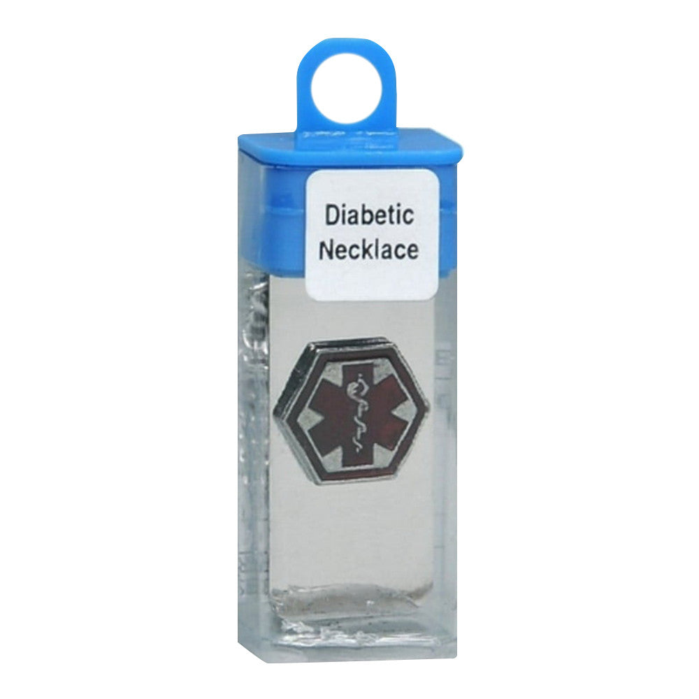 Medical Id Jewelry Necklace For Diabetic Patients, 1 Ea