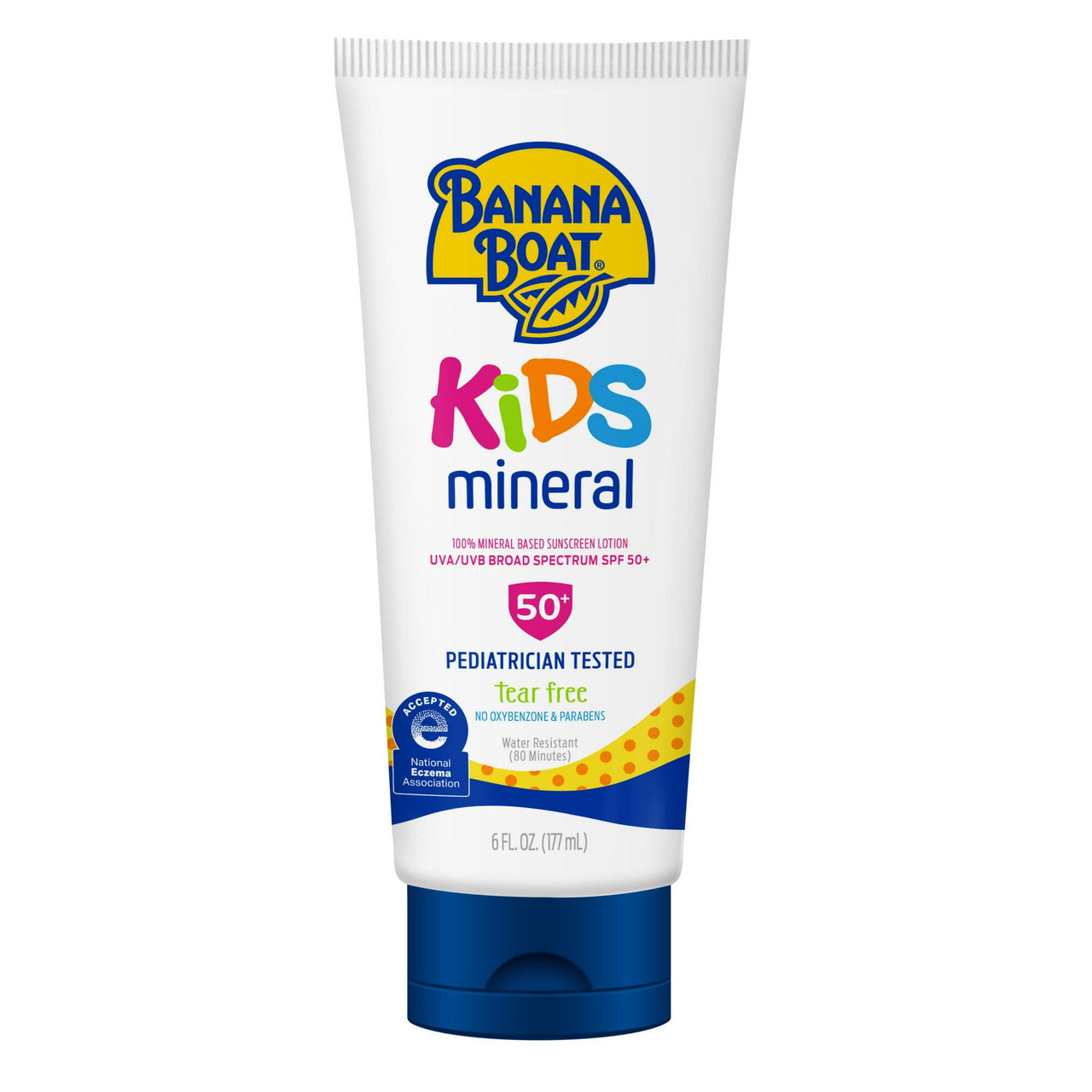 Banana Boat Tear Free Sting Free Broad Spectrum SPF 50 Kids Sunscreen Lotion, 6 Oz