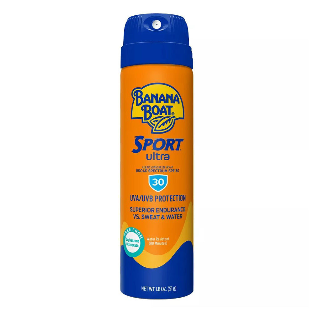 Banana Boat Protects Gentle Formula Clear Spray SPF 30 Sport Sunscreen Travel Size 1.8Oz (51g)