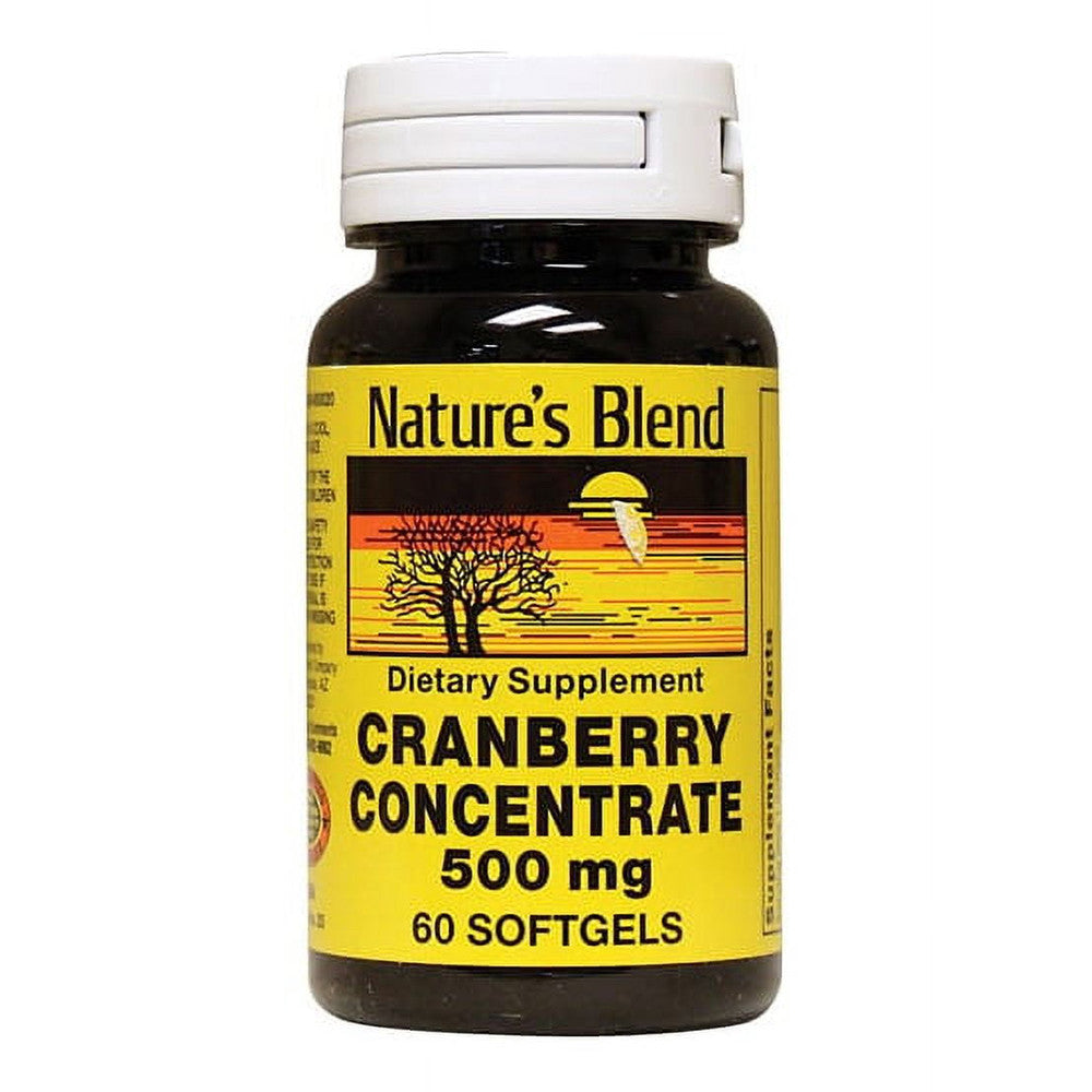 Natures Blend Cranberry Concentrate 500 Mg Softgels, 60 Ea