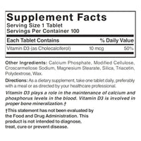 Natures Blend Vitamin D 400 Iu Tablets, 100 Ea