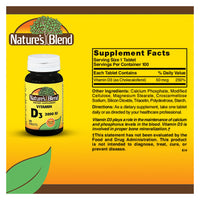Natures Blend Vitamin D3 2000 Iu Tablets, 100 Ea