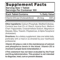Natures Blend Vitamin D3 1000 Iu Tablets, 100 Ea
