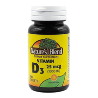 Natures Blend Vitamin D3 1000 Iu Tablets, 100 Ea