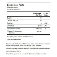 Natures Blend Odorless Omega 3 Fish Oil Mercury Free 1000 Mg Softgels, 60 Ea
