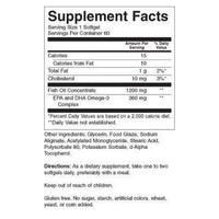 Natures Blend Odorless Omega 3 Fish Oil 1200 Mg Softgels, 60 Ea