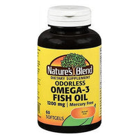 Natures Blend Odorless Omega 3 Fish Oil 1200 Mg Softgels, 60 Ea