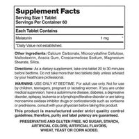 Natures Blend Melatonin 1 Mg Tablets, 60 Ea