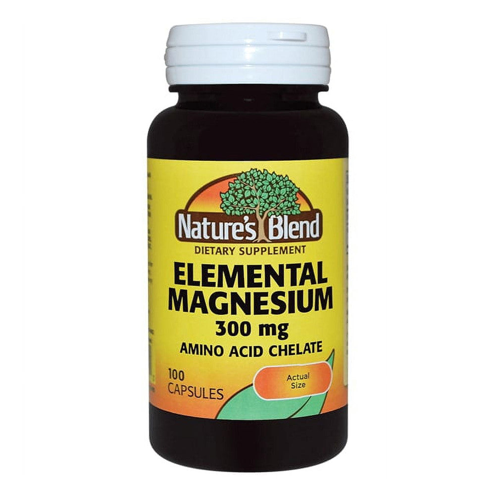 Natures Blend Elemental Magnesium 300 Mg Capsules, 100 Ea