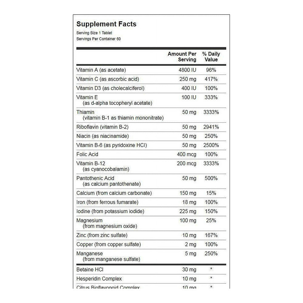 Natures Blend Mega Multivitamin with Minerals Tablets, 60 Ea