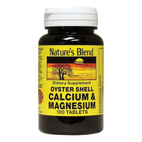 Natures Blend Oyster Shell Calcium and Magnesium 750 Mg Tablets, 100 Ea