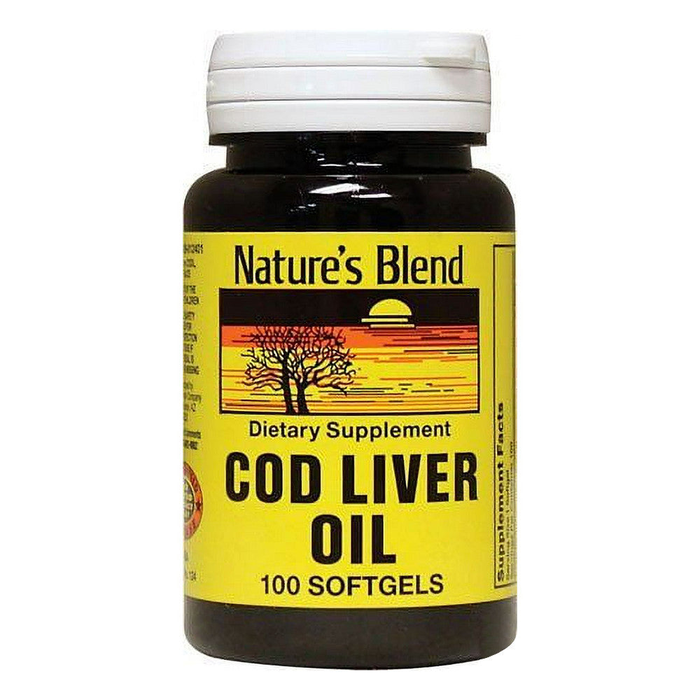 Natures Blend Cod Liver Oil 400 Mg Softgels, 100 Ea