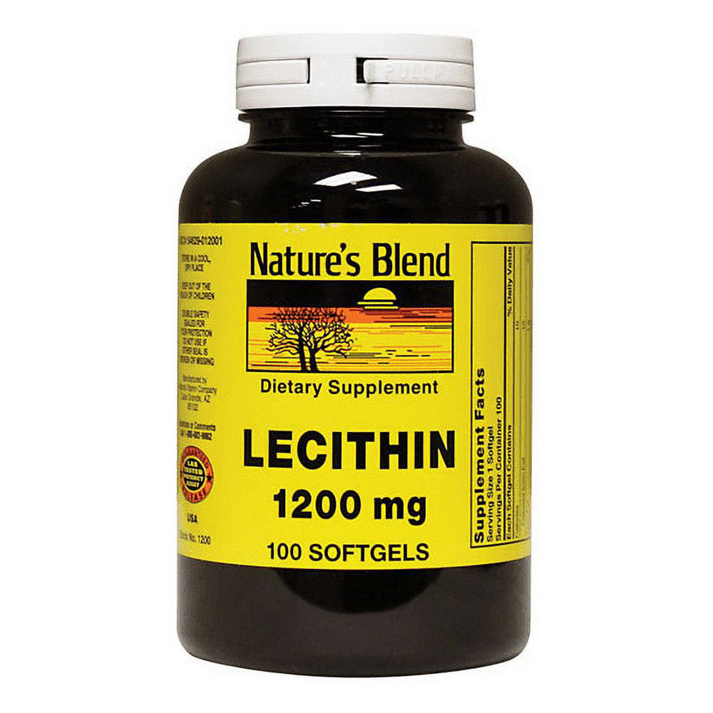 Natures Blend Lecithin 1200 Mg Capsules, 100 Ea