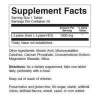 Natures Blend Lysine 1000 Mg Tablets, 50 Ea