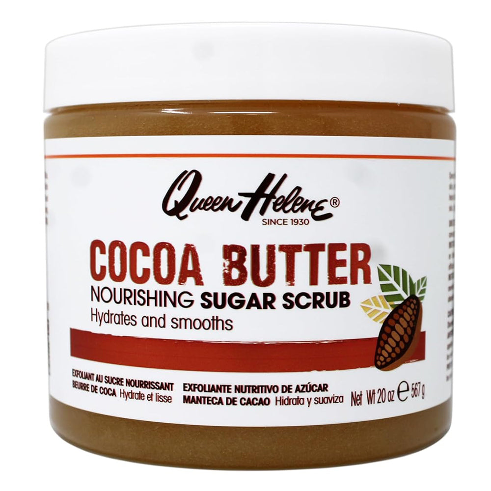 Queen Helene Nourishing Cocoa Butter Sugar Scrub Hydrates and Smooths Skin 20Oz (567g)