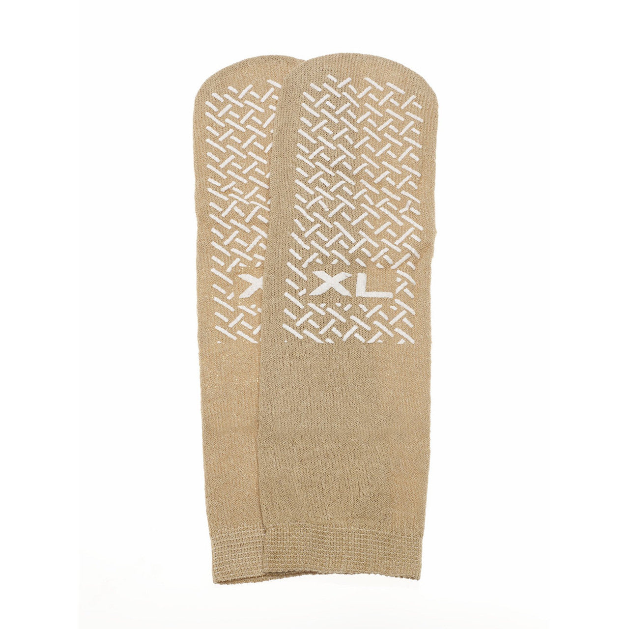 Medline Single Tread Slipper Socks, Disposable Beige X-Lrg, 1 Ea