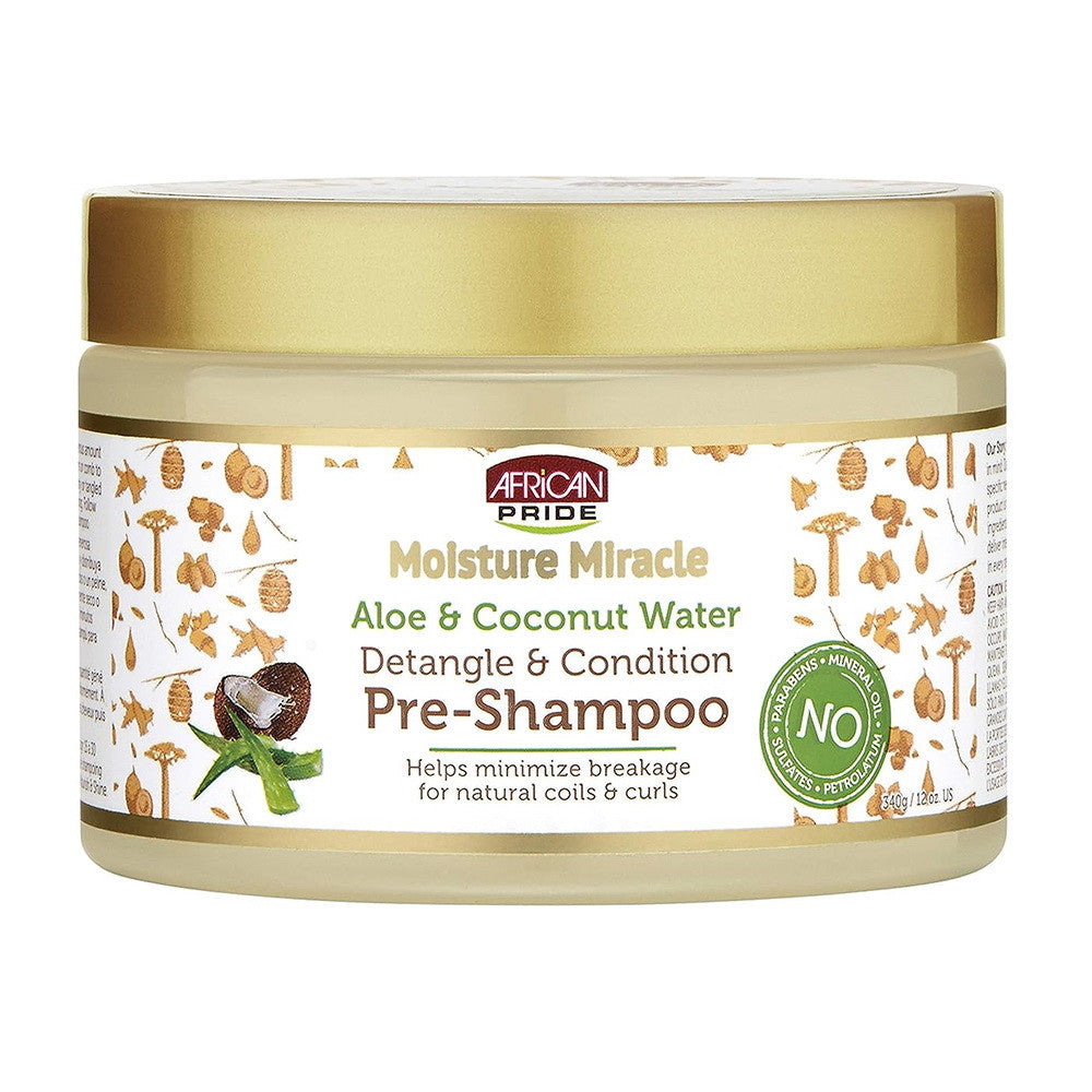 African Pride Moisture Miracle Detangle and Condition Pre-Shampoo, 12 Oz