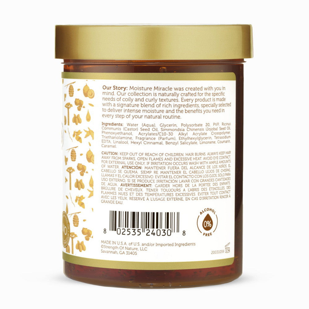 African Pride Moisture Miracle Max Hold Styling Gel with Black Castor and Jojoba Oil, 18 Oz