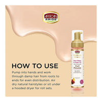 African Pride Moisture Miracle Curl Mousse with Rose Water and Argan Oil, 8.5 Oz