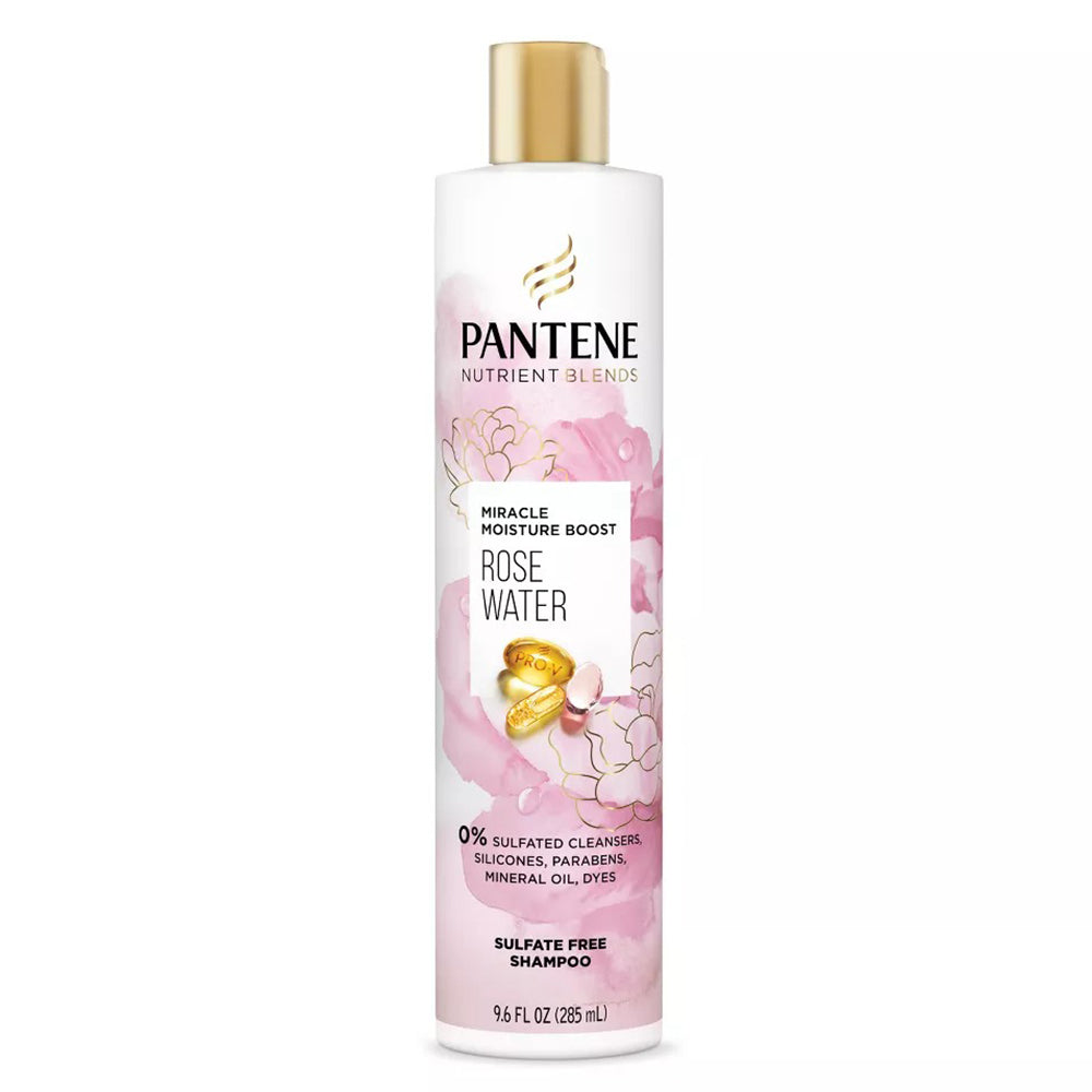 Pantene Nutrient Blends Miracle Moisture Rose Water Shampoo 9.6Oz (285ml)