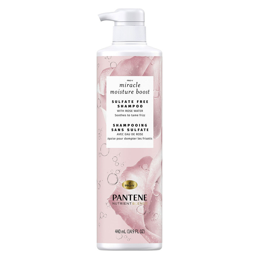 Pantene Pro V Miracle Moisture Boost Sulphate Free Shampoo with Rose Water, 14.9 Oz