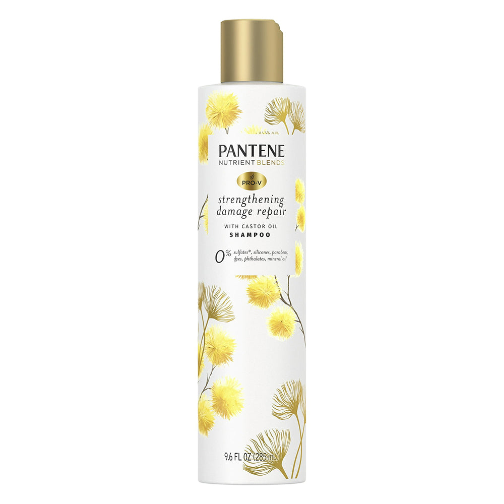 Pantene Sulfate Free Shampoo for Damage Repair with Castor Oil and Color Safe 9.6Oz (285ml)