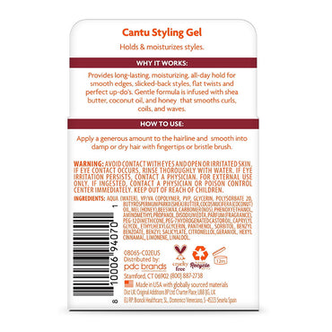 Cantu Kids Care Holds and Moisture Styling Gel with Shea Butter and Coconut Oil, 2.25 Oz