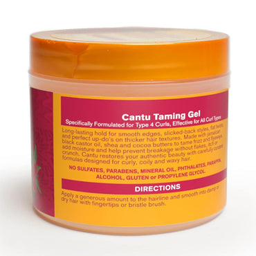 Cantu Jamaican Black Castrol Oil Taming Gel for Tight Curls and Coils, 4 Oz