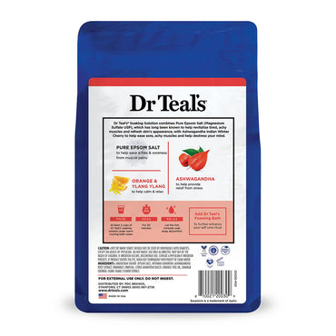 Dr Teals Pure Epsom Salt Soaking Solution with Ashwagandha, 3 Lb