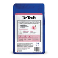 Dr Teals Pure Epsom Salt Soaking Solution with Rose Essential Oil and Milk Protein, 3 Lb