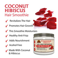 Okay Coconut and Hibiscus Anti Frizz Detangling Hair Smoothie, 17 Oz