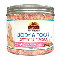 Okay Pure Naturals Body and Foot Detox Salt Soak, 20 Oz