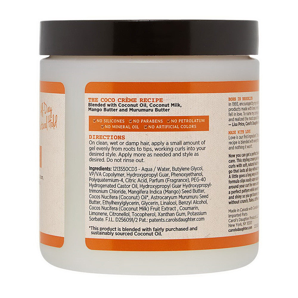 Carols Daughter Coco Creme Curl Shaping Cream Gel with Coconut, 16 Oz