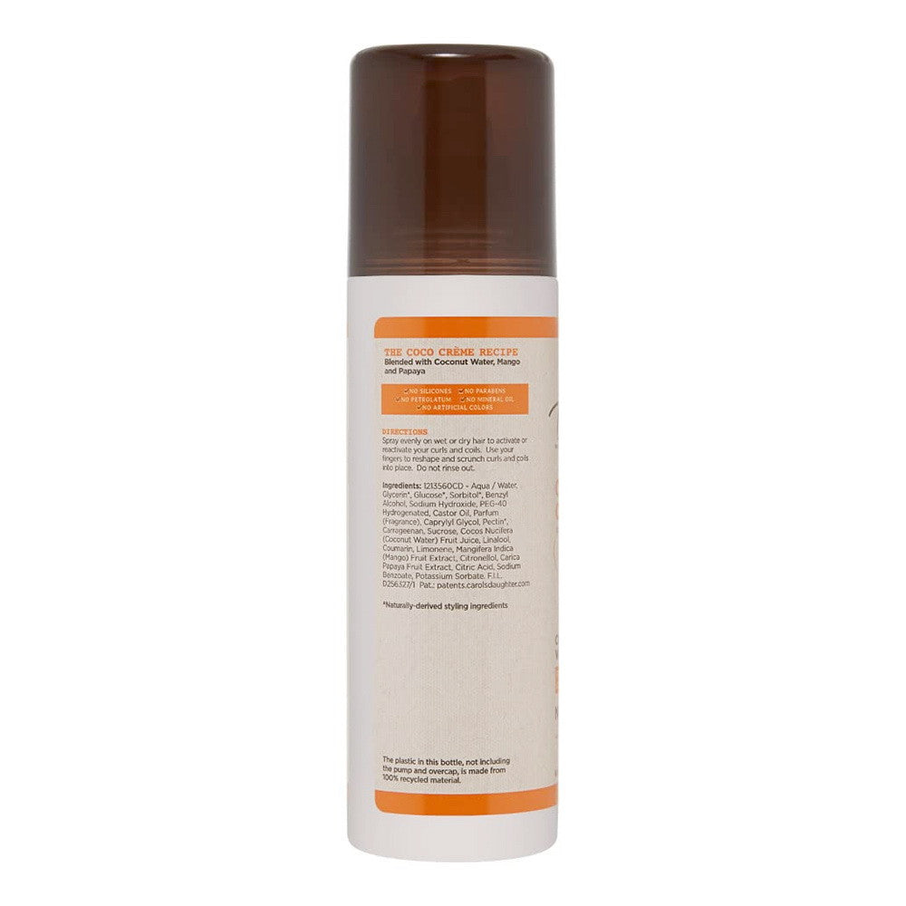 Carols Daughter Coco Creme Curl Perfecting Water Coco Mist Spray with Coconut Water, 8.45 Oz