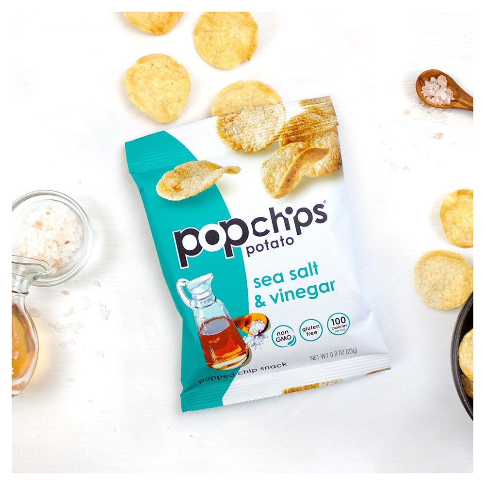 Pop Chips Sea Salt Vinegar Potato Chip, 0.8 Oz