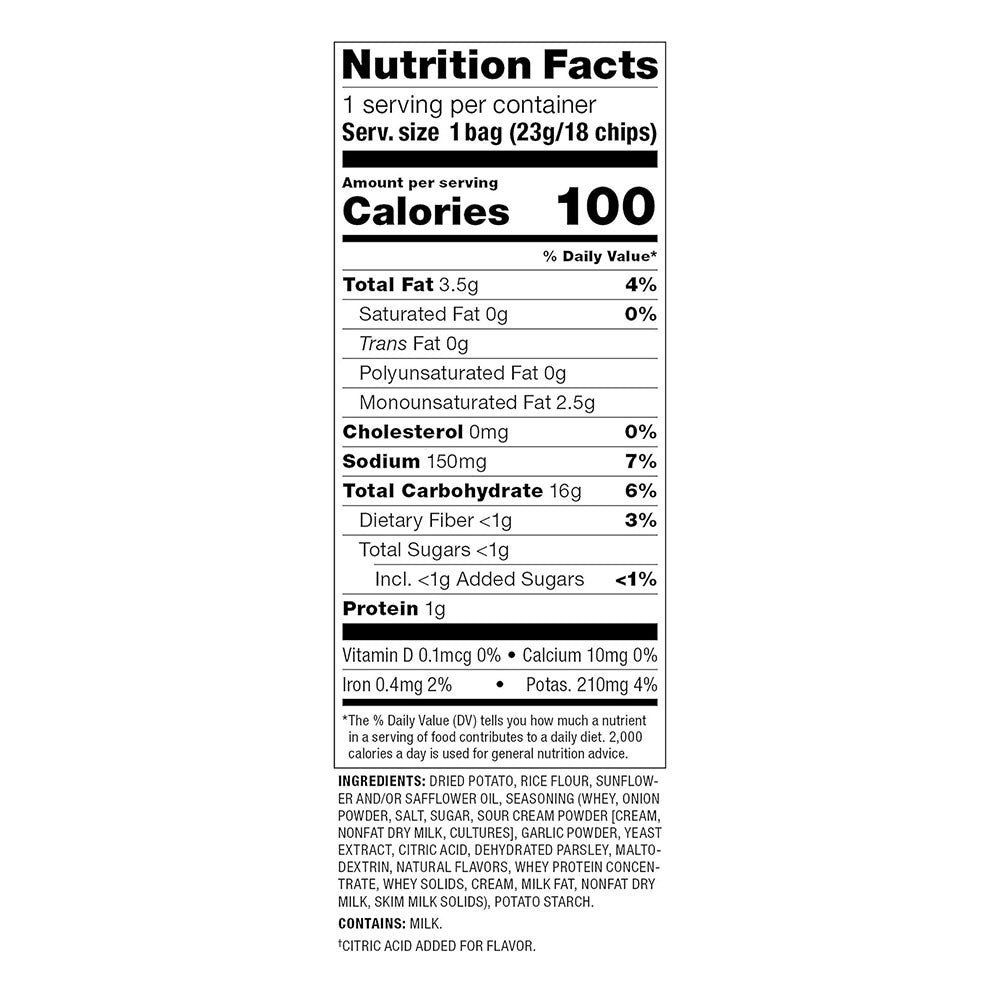Pop Chips Sea Salt Vinegar Potato Chip, 0.8 Oz
