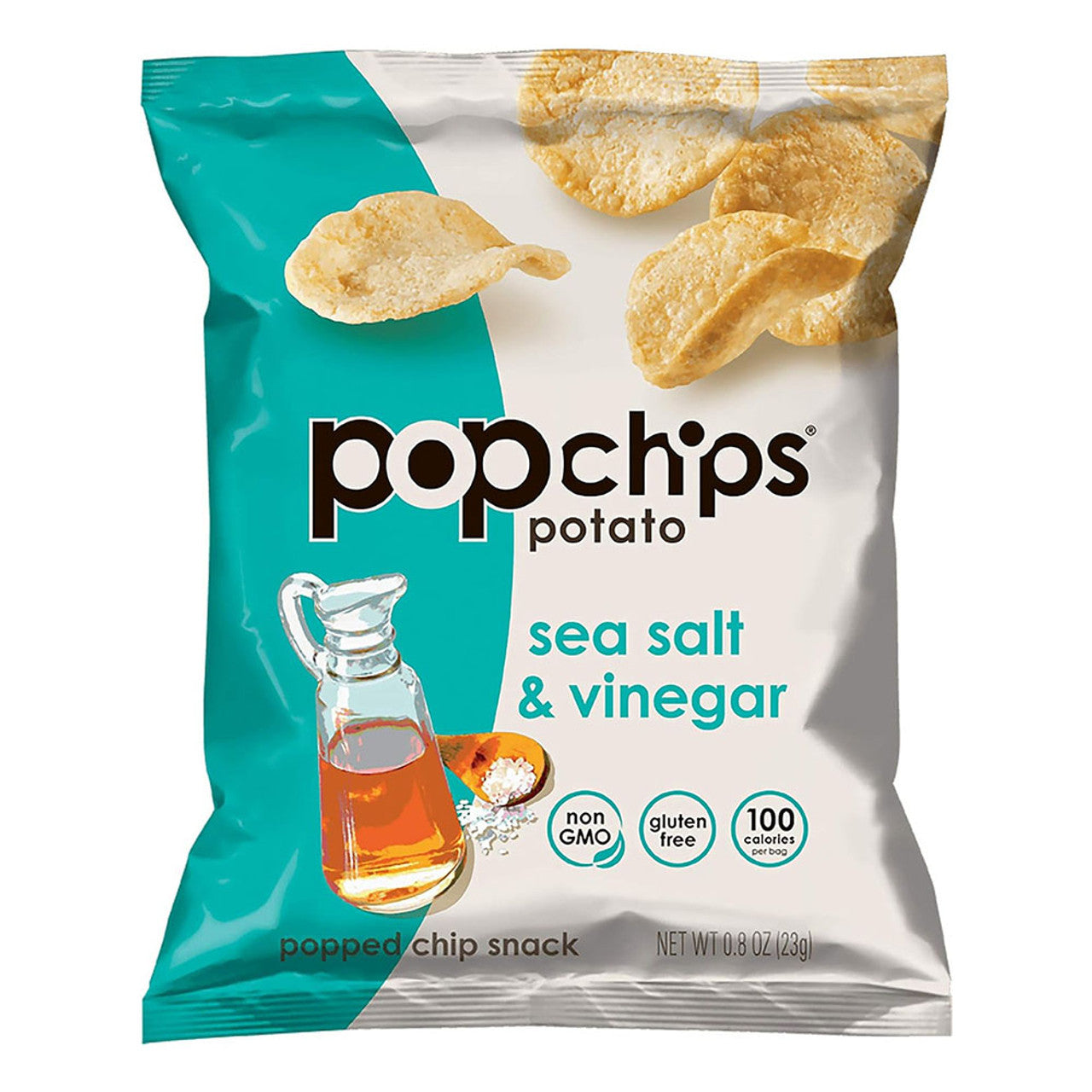 Pop Chips Sea Salt Vinegar Potato Chip, 0.8 Oz