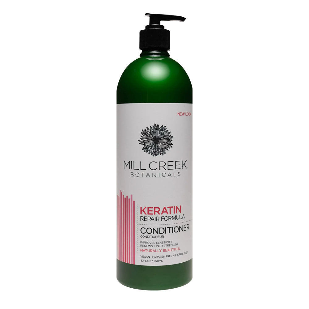 Mill Creek Botanicals Keratin Repair Formula Conditioner, Improves Elasticity, 32 Oz