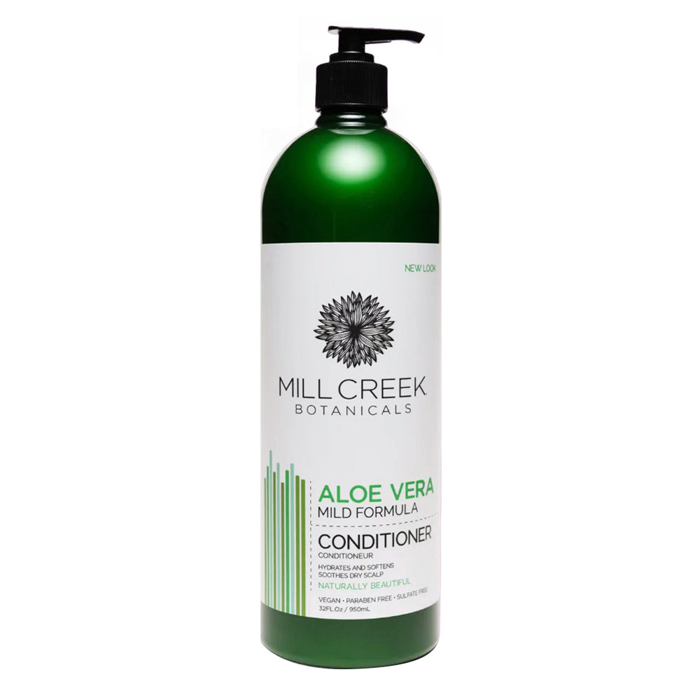 Mill Creek Botanicals Aloe Vera Conditioner for Hydrating Softening and Smoothing Hair 32Oz (950ml)