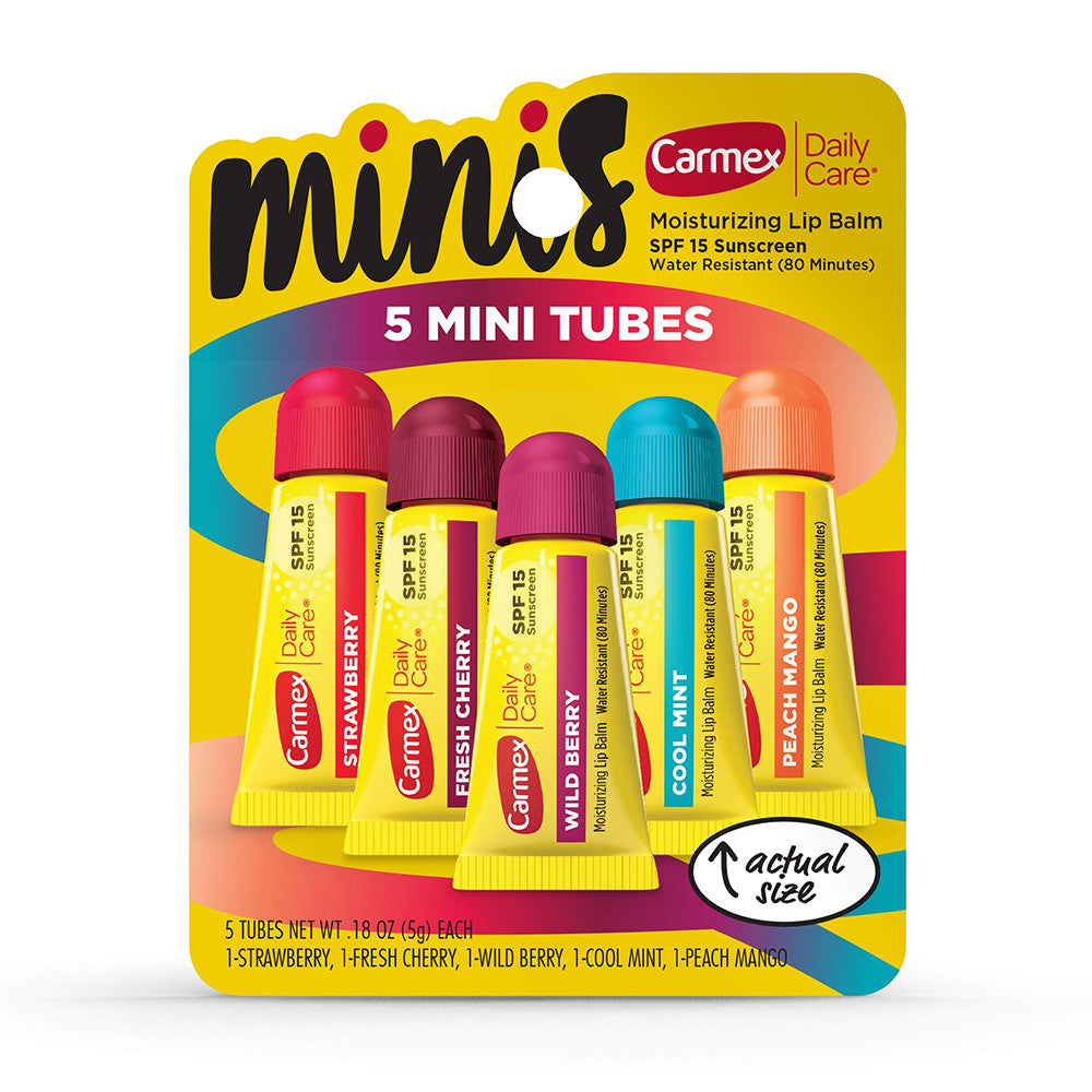 Carmex Daily Care Minis Moisturizing Lip Balm Spf 15, 5 Ea