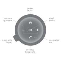 Cool Buds Splashproof Bluetooth Wireless Speaker, Silver, 1 Ea