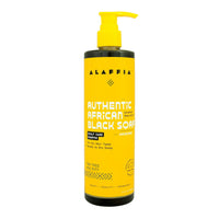 Alaffia Authentic African Black Soap Scalp Care Shampoo with Tea Tree and Mint, 12 Oz