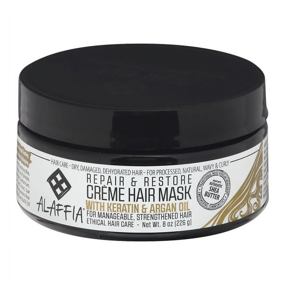 Alaffia Repair and Restore Cream Hair Mask, 8 Oz