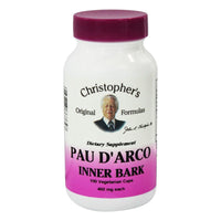 Dr Christophers Pau DArco Inner Bark Vegetarian Capsules, 100 Ea