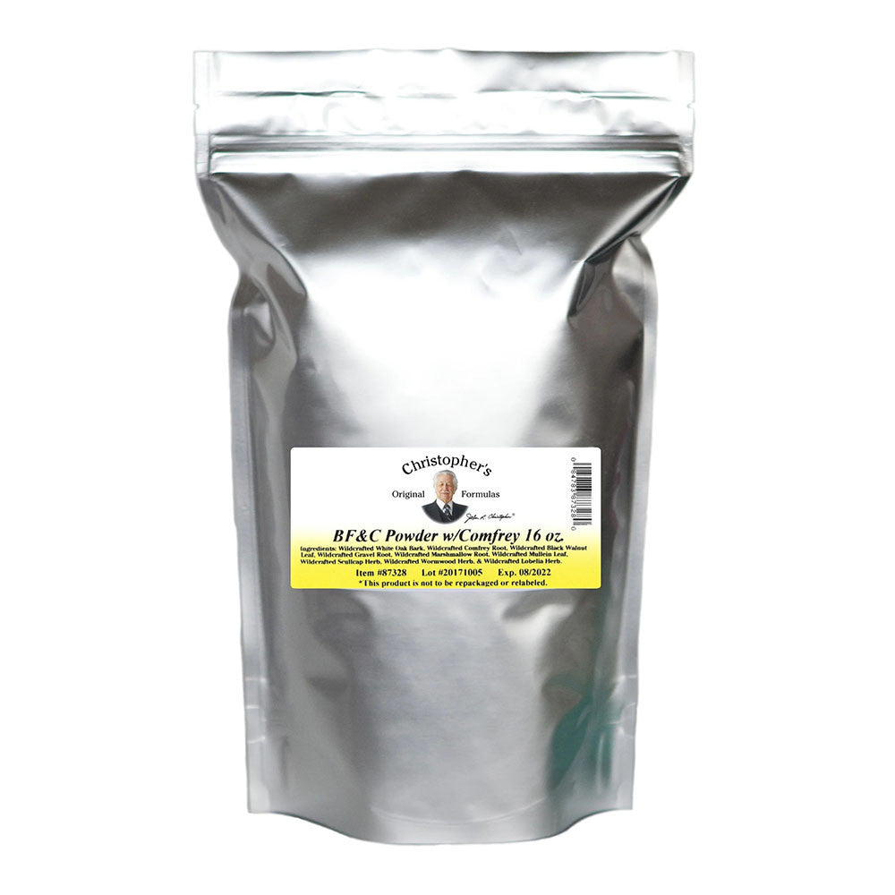 Dr Christophers Original Formulas BF and C Powder with Comfrey, 16 Oz