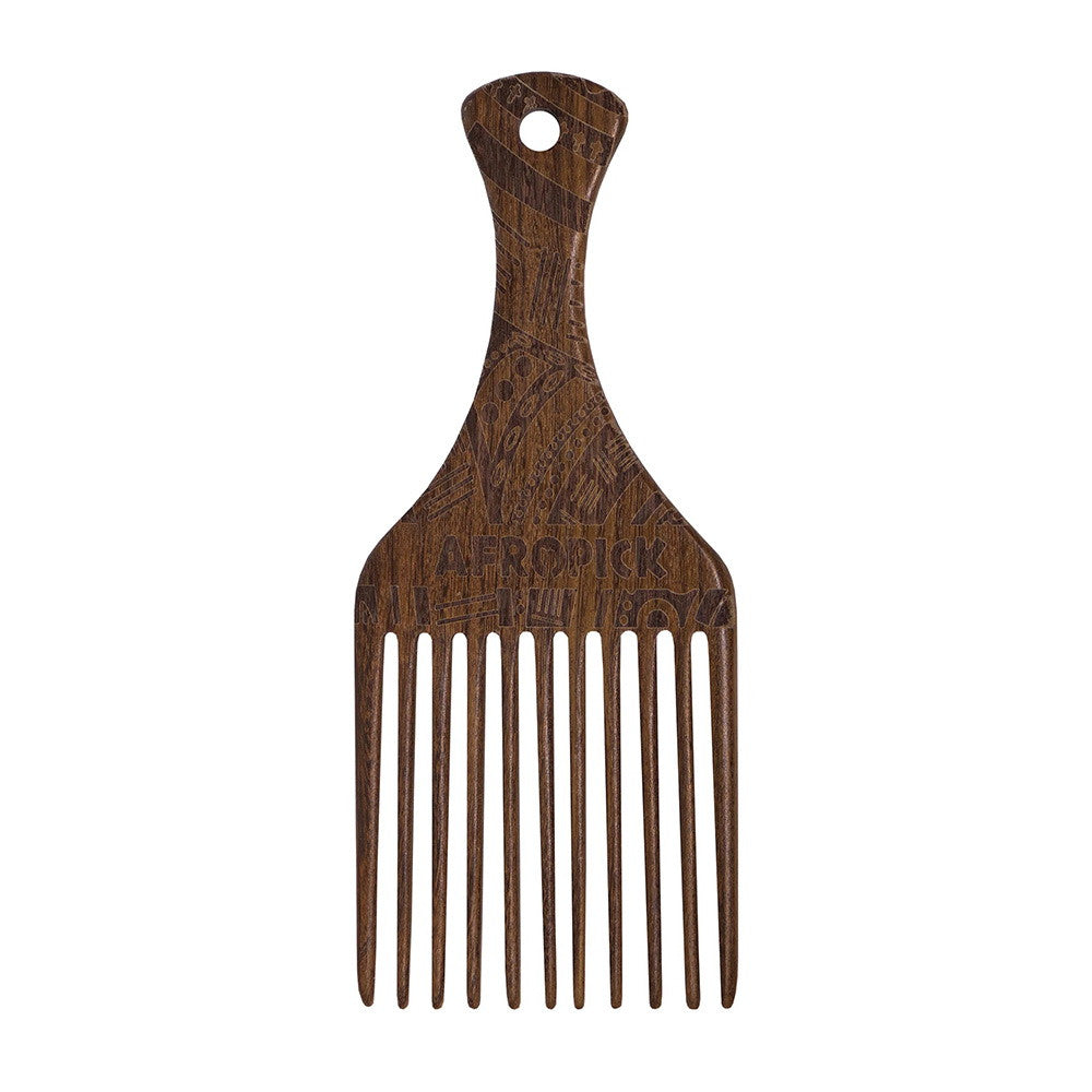 Afropick Engraved Weaved Curves for Curly Natuaral Thick Hair, 1 Ea