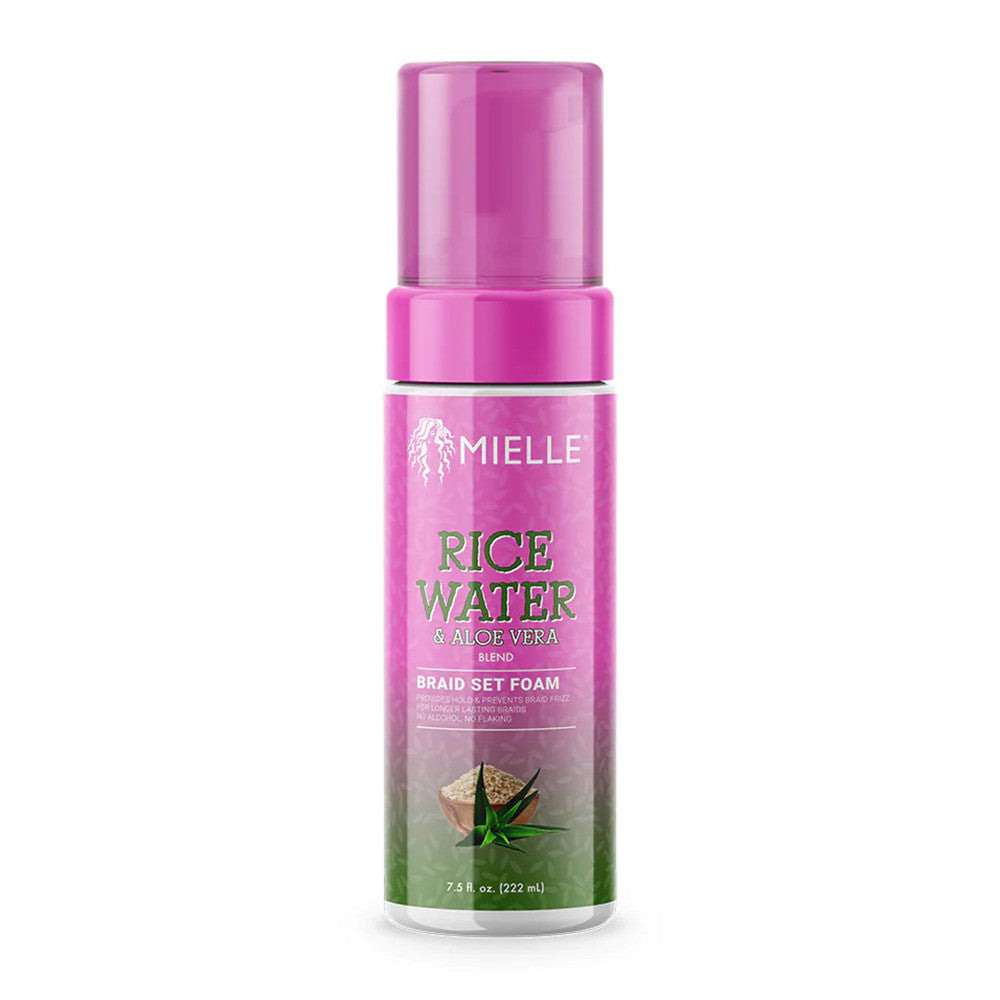 Mielle Rice Water and Aloe Vera Braid Set Foam, 7.5 Oz