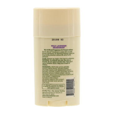 Dr Natural Deodorant Stick, Wild Lavender, 2.25 Oz
