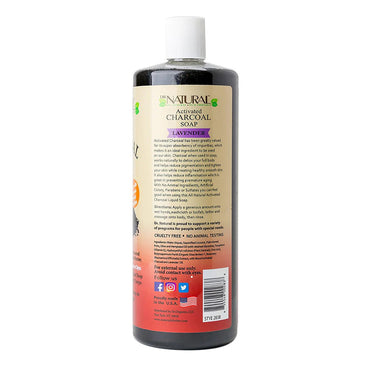Dr Natural Activated Charcoal Soap, Lavender, 32 Oz