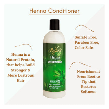 Reshma Henna Restoring and Moisturizing Sulfate Free Conditioner, 16 Oz